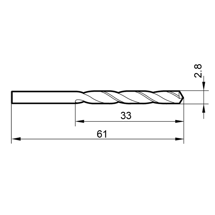 Фото 2: 2464 2.800 сверло твердосплавное