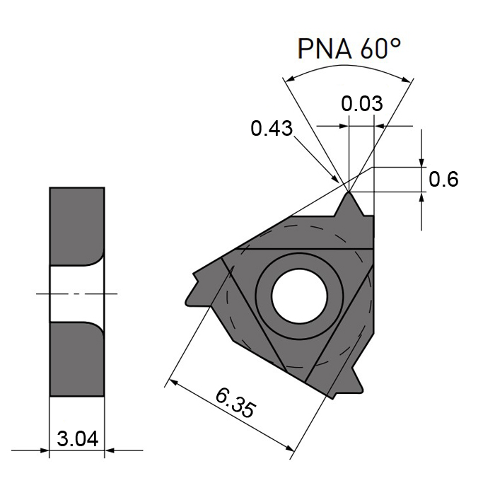 Фото 1: MMT 11IR075ISO VP10MF пластина резьбовая