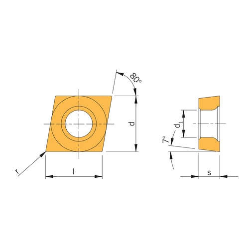 Фото 2: CCGT 120408 FN AWI AL10 пластина для точения