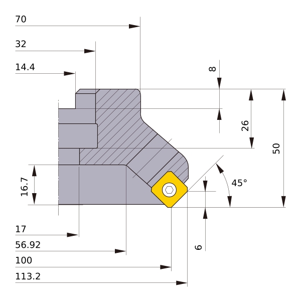 Фото 2: ASX445-100A05R фреза торцевая насадная