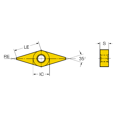 Фото 2: VNMG 160408 PF 4415 пластина для точения