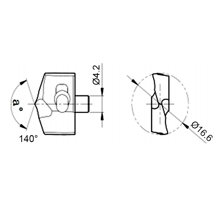 Фото 2: HCD 16.6 головка сменная  для корпусного сверла Weila (DESKAR)