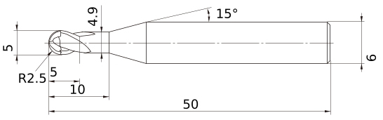 Фото 2: VF2SSBR0250 фреза