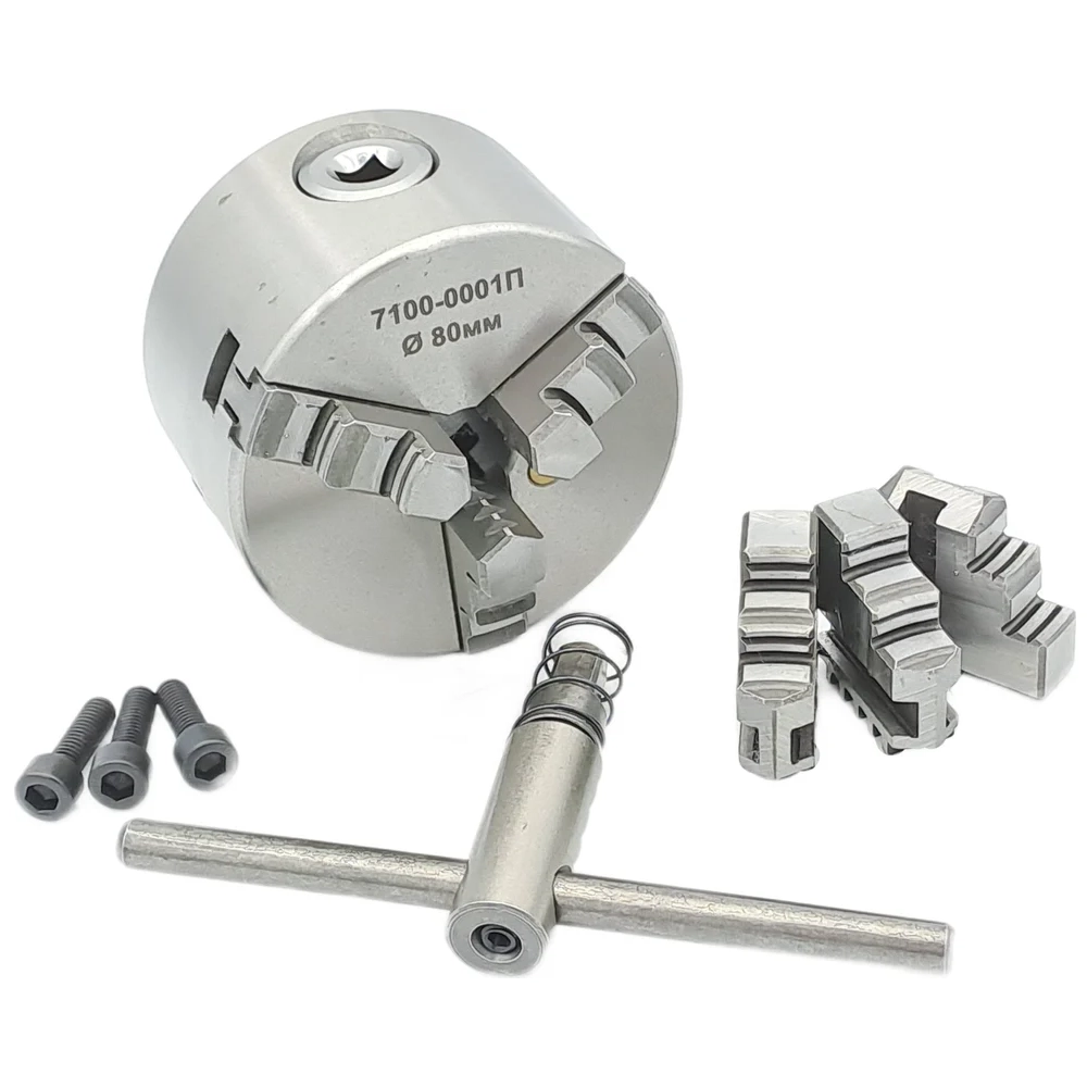 Фото 3: 80 мм 7100-0001П (К11-80) 3-х кул. патрон (Т) Qtool