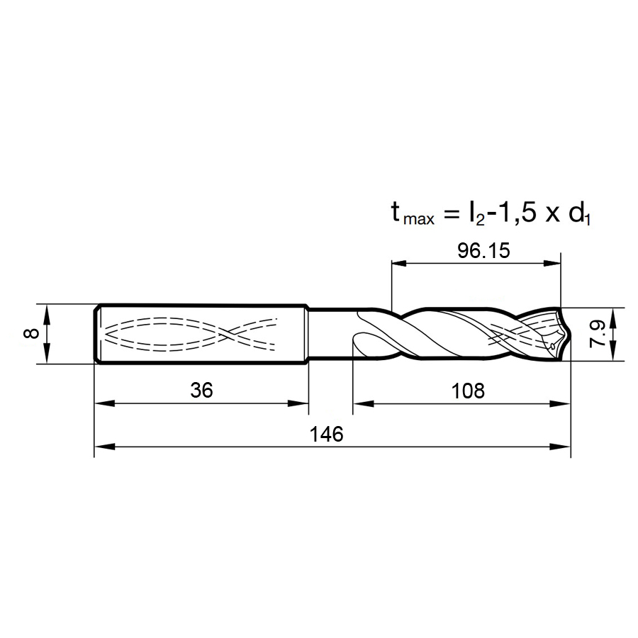 Фото 2: 5525 7.900 сверло твердосплавное под СОЖ