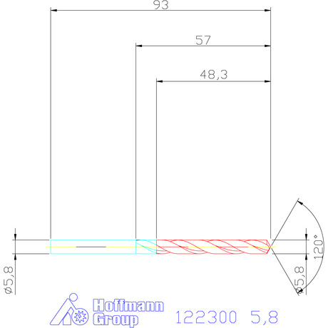 Фото 2: 122300 5.8 cверло твердосплавное