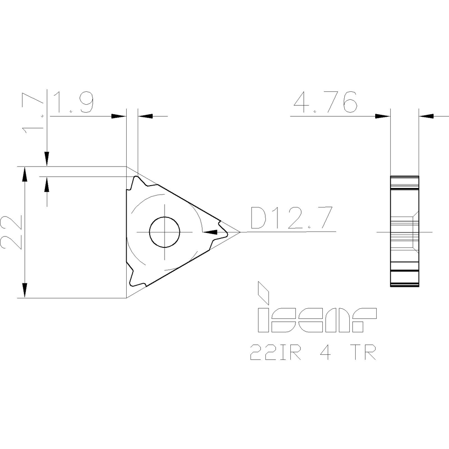 Фото 2: 22IR 4 TR IC908 пластина резьбовая