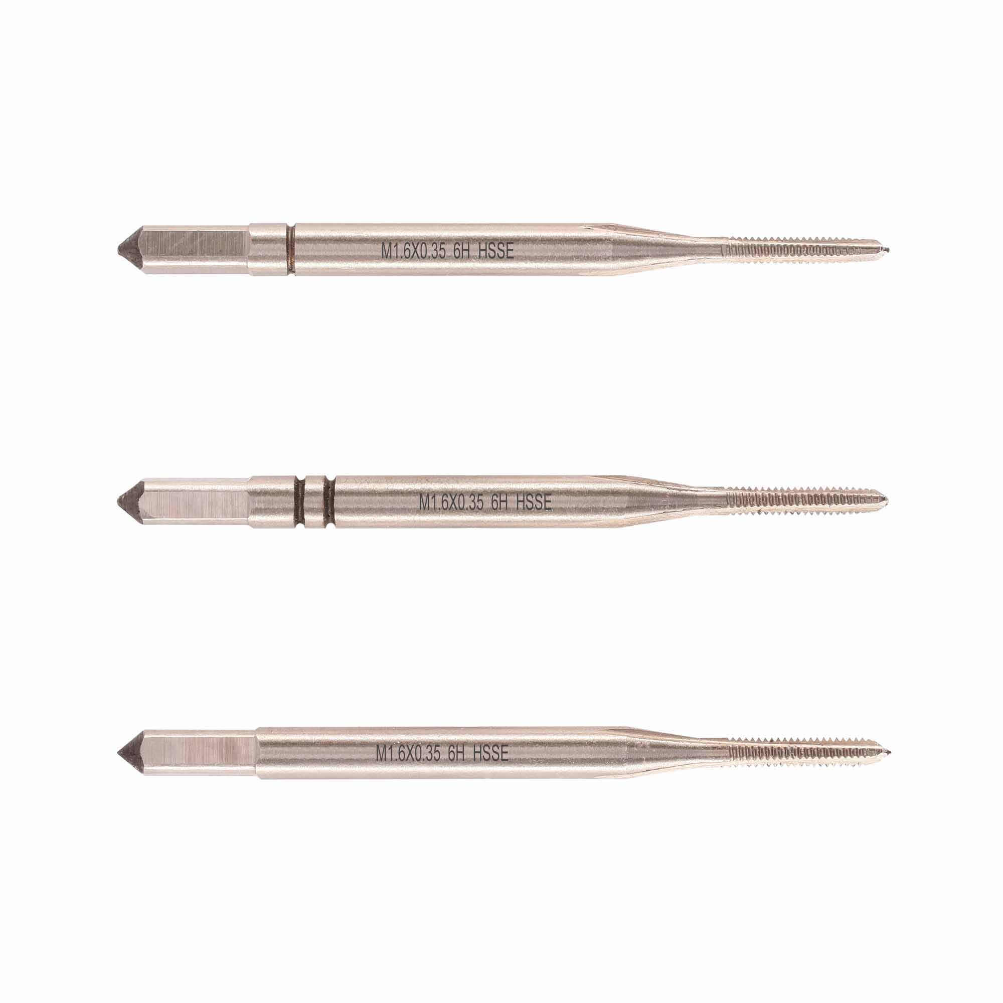 Метчик М 1.6х0.35 DIN352 HSS-E 6h 32мм a=2.1 набор метчиков 3 шт Qtool - фотография 1 Фото 1: Метчик М 1.6х0.35 DIN352 HSS-E 6h 32мм a=2.1 набор метчиков 3 шт Qtool