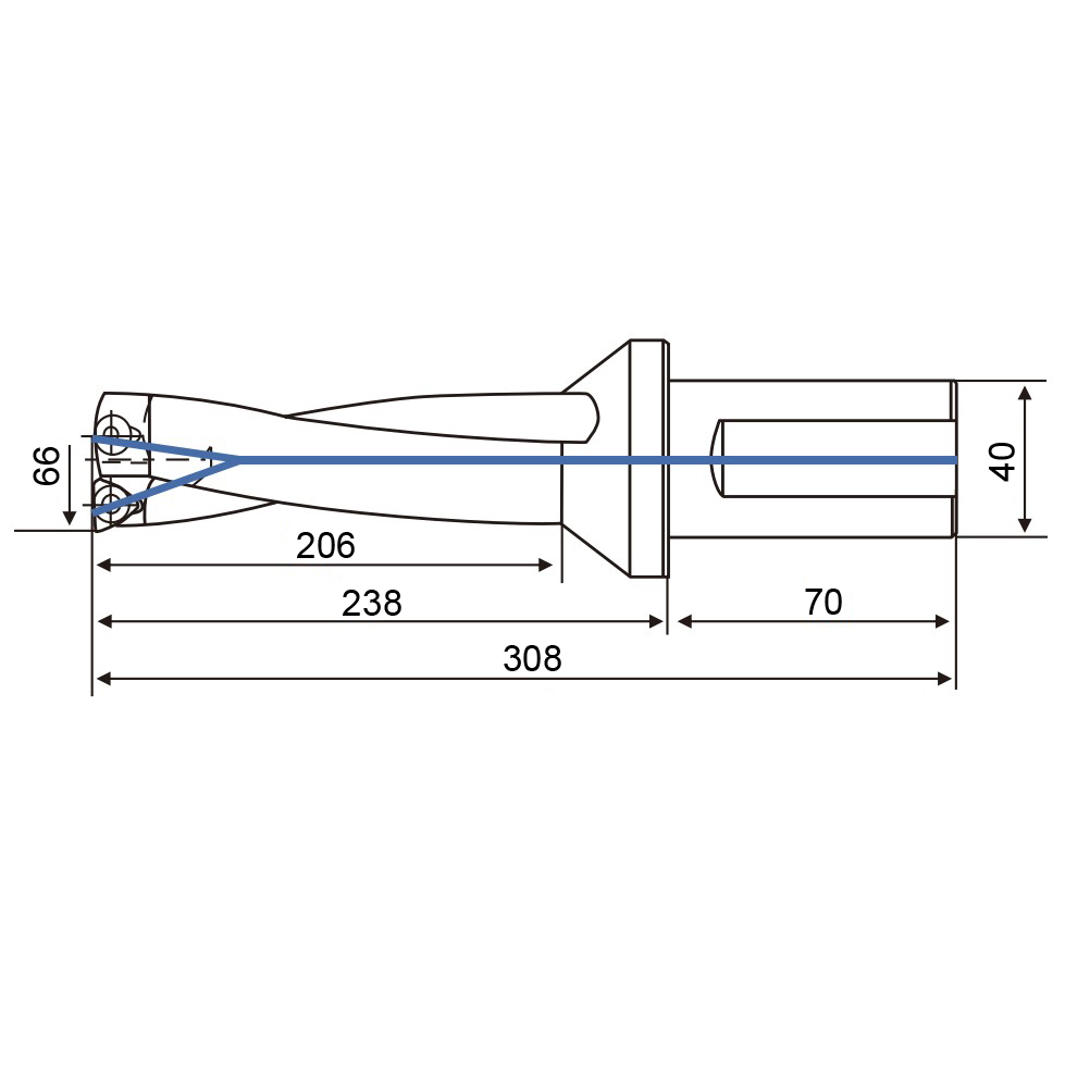 Фото 2: 66мм C40-3D66-206WC06 cверло корпусное (z)