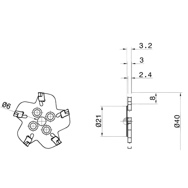 Фото 2: SGSA 40-3-6K фреза со сменными пластинами