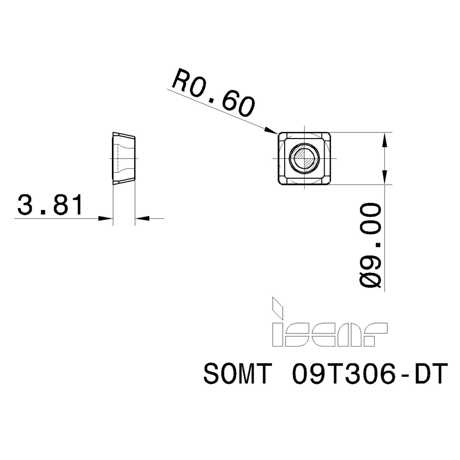 Фото 2: SOMT 09T306 DT IC808 пластина для сверл