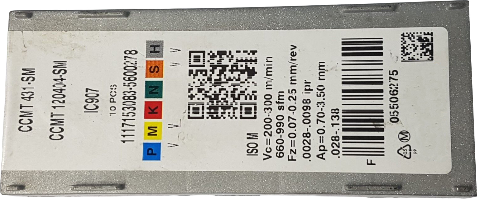 Фото 4: CCMT 120404 SM IC907 пластина для точения