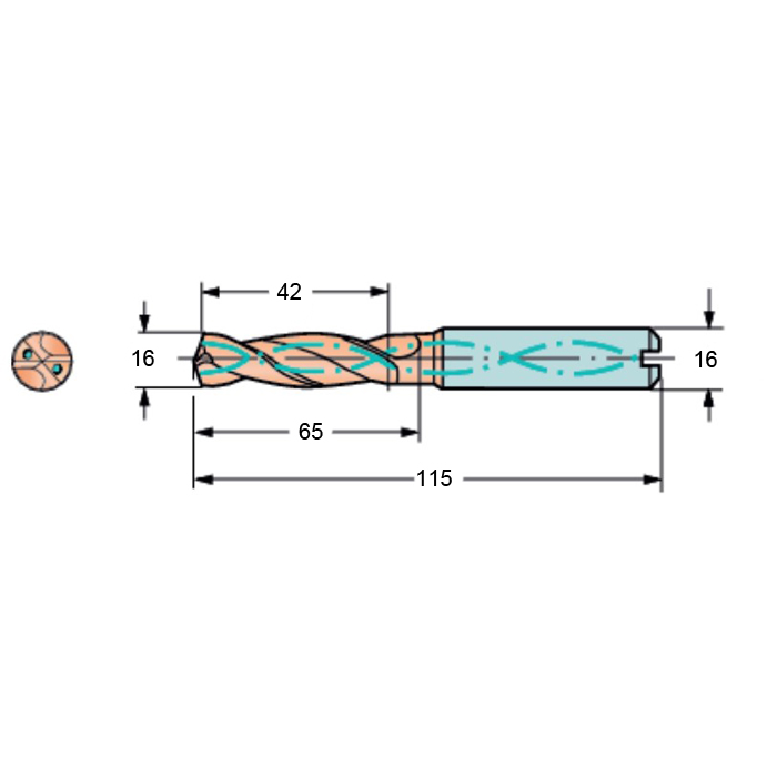 Фото 2: R840-1600-30-A1A 1220 сверло твердосплавное под СОЖ