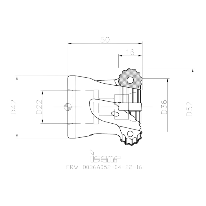 Фото 2: FRW D036A052-04-22-16 фреза со сменными пластинами
