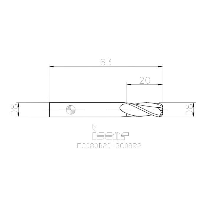 Фото 2: EC080B20-3C08R2 фреза