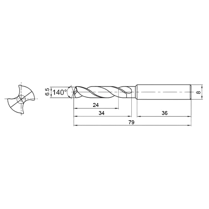 Фото 2: 1534SU03-0650 KDG303 cверло твердосплавное 