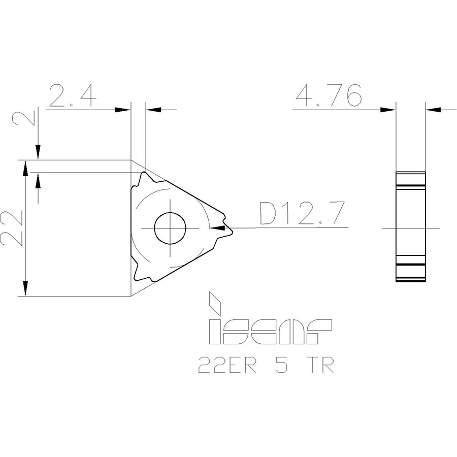 Фото 2: 22ER 5 TR IC908 пластина резьбовая