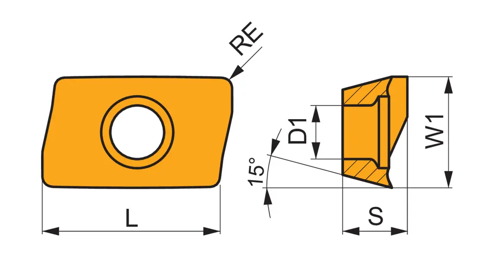 Фото 2: ADMX 11T308SR MF M6330 пластина для фрез