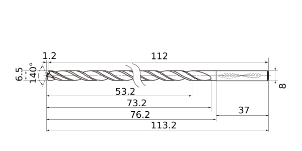 Фото 2: MPS0600-L8C VP15TF сверло твердосплавное под СОЖ 