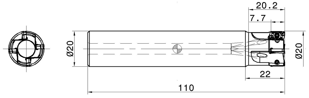 Фото 2: HP E90AN-D20-4-C20-07-C фреза со сменными пластинами