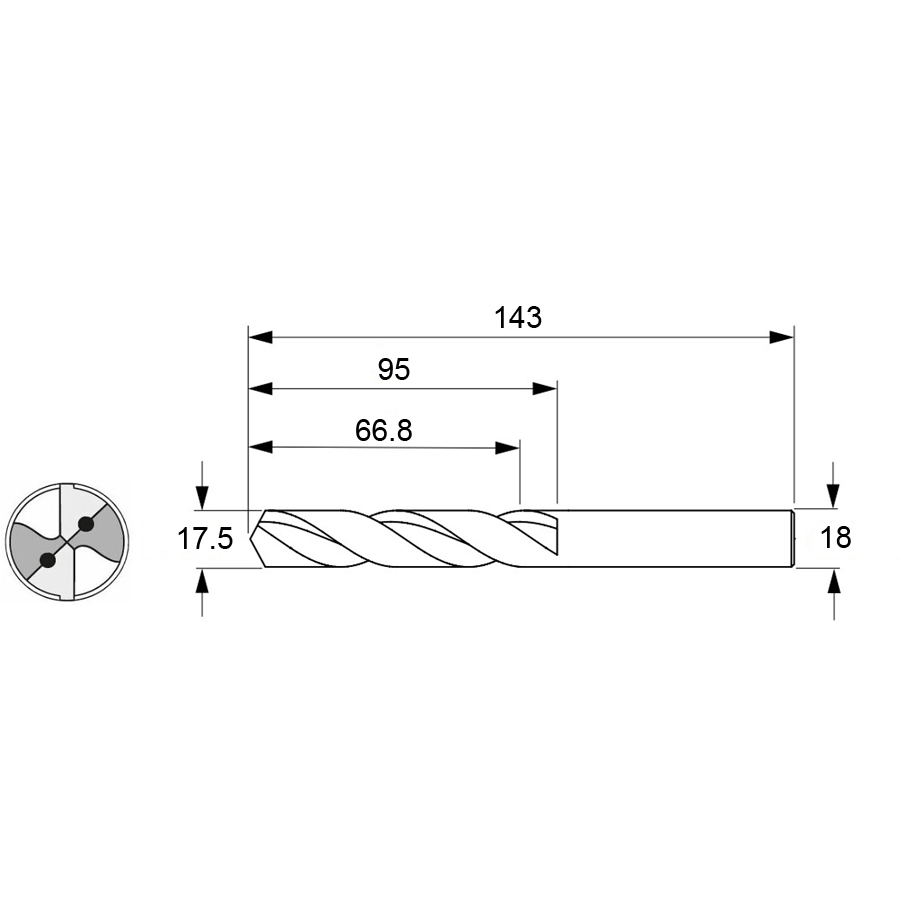 Фото 2: 122630 17.5 cверло твердосплавное под СОЖ