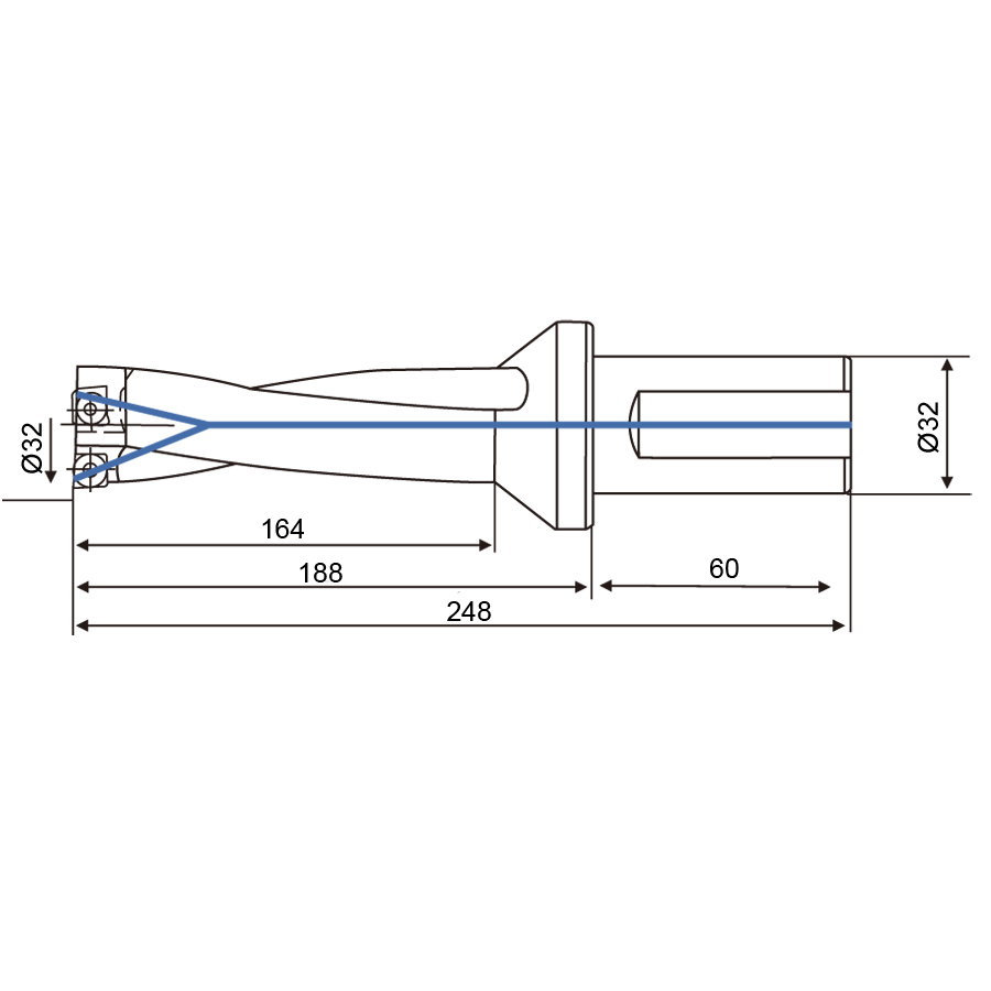 Фото 2: 32.0мм C32-5D32-164SP09 cверло корпусное (z)