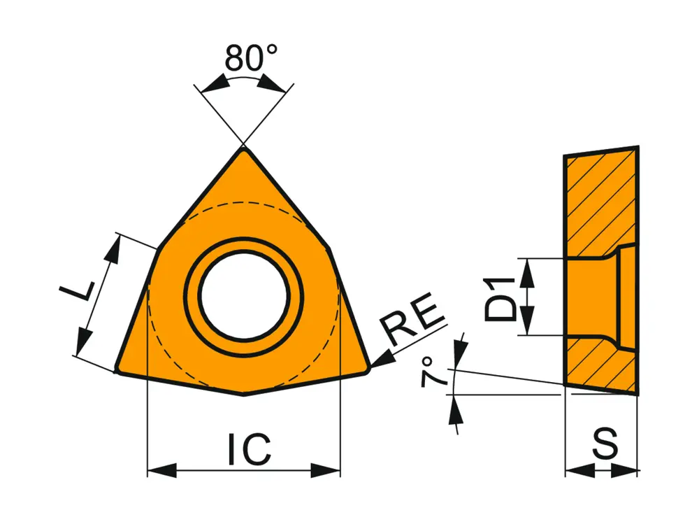 Фото 2: WCMT 06T304 E UM 8016 пластина для точения