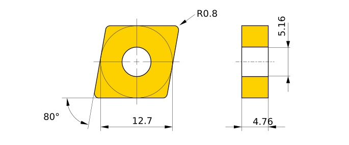 Фото 2: CNGG 120408 MJ AP15TF пластина для точения