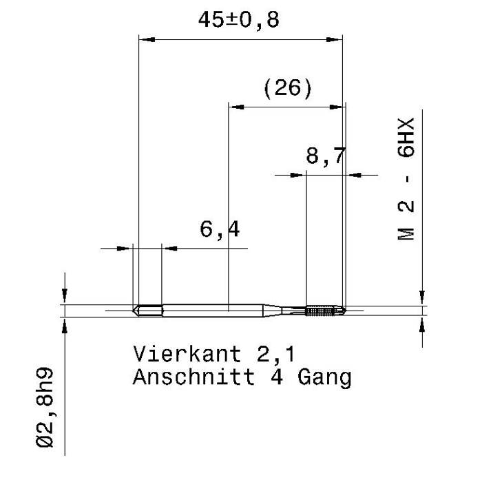4218 2.000 m2 схема с размерами метчик машинный m