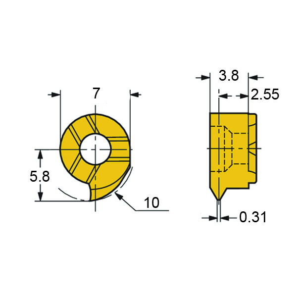 Фото 2: MB-07TH250MM-10L 1025 головка сменная для корпусного сверла