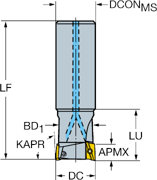 Фото 2: R390-016A16L-11L фреза со сменными пластинами