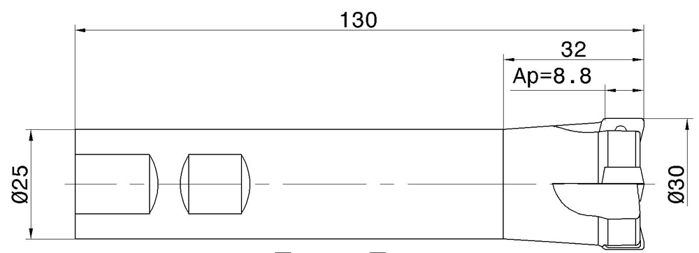 Фото 2: TE90AP 430-W25-09 фреза со сменными пластинами