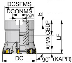 Фото 2: TPD05R040M22.0E08 фреза торцевая насадная