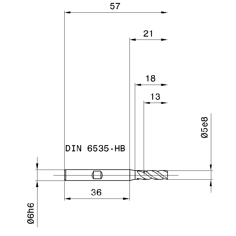 Фото 2: 5655 5.000 фреза концевая