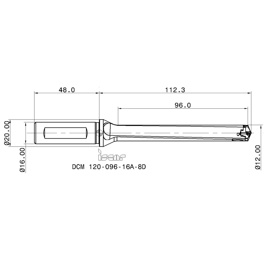 dcm 120-096-16a-8d схема корпуса сверла для пластин с размерами