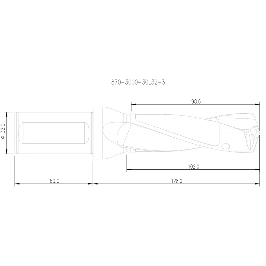 870-3000-30l32-3 схема корпуса сверла для пластин с размерами