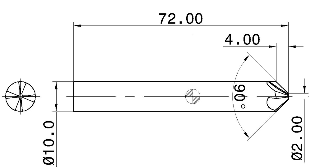 ECF D-4/45-4C10 фреза фасочная - фотография 2 Фото 2: ECF D-4/45-4C10 фреза фасочная