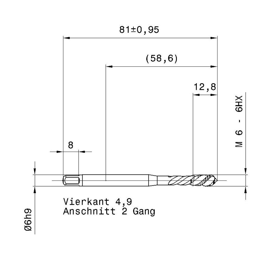 4629 6.000 m6 схема метчика машинного m с размерами