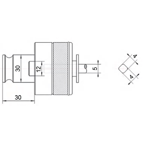 Фото 2: GT24 5х4 M5 ISO цанга быстросменная резьбонарезная с обгонной муфтой OLICNC