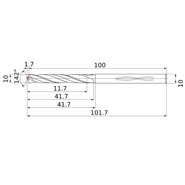 Фото 2: MHS1000L040B VP15TF сверло твердосплавное под СОЖ