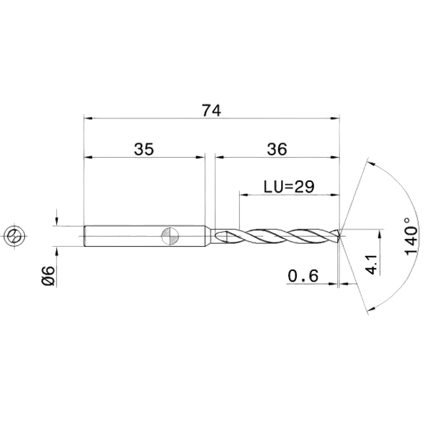 Фото 2: SCD 041-029-060 AP5 cверло твердосплавное