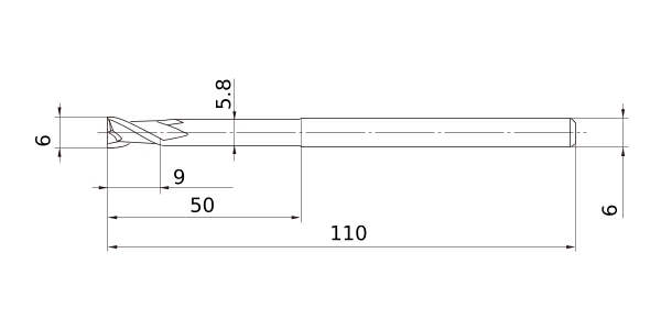 Фото 2: MS2XLD0600N500 фреза