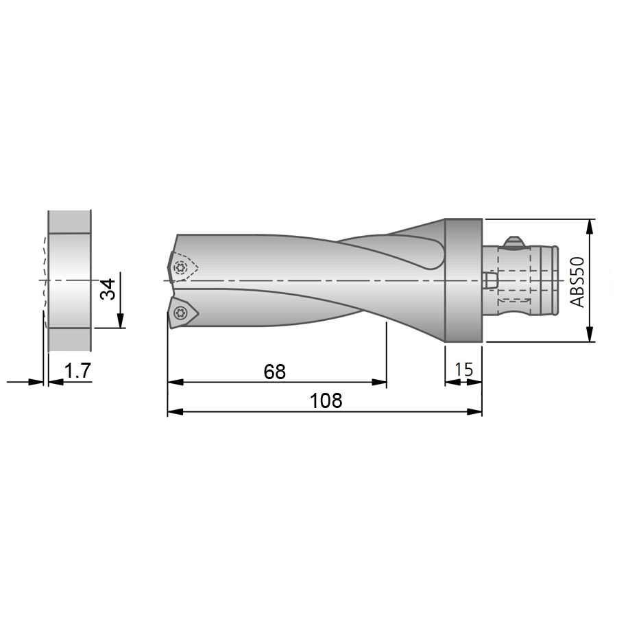 Фото 2: V30 33401 корпусное сверло под пластину