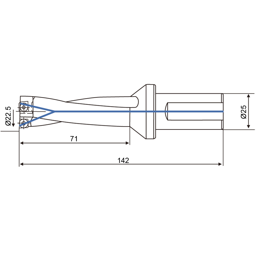 Фото 2: 22.5мм MSD3225-S25-SP07(SKD61) cверло корпусное (z)