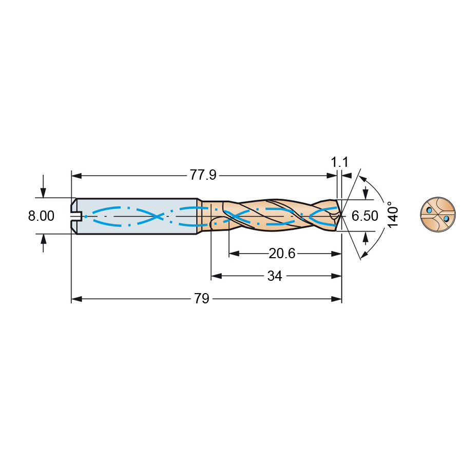 r840-0650-30-a1a 1220 схема твердосплавного сверла с размерами
