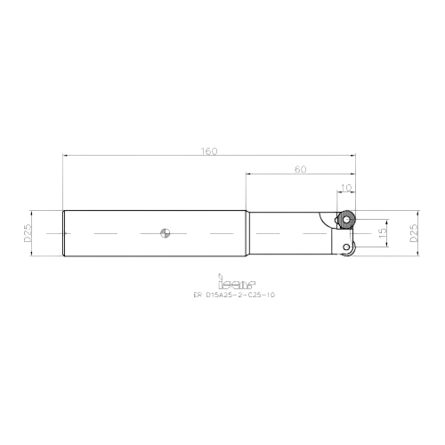 Фото 2: ER D15A25-2-C25-10 фреза со сменными пластинами