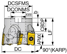 Фото 2: TPO18R160M40.0E10 фреза торцевая насадная