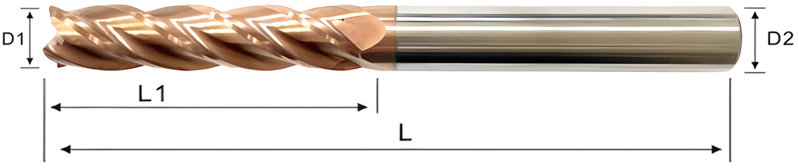 Фото 2: 4х6х10х60 ц/х 4F nACo фреза концевая DESKAR