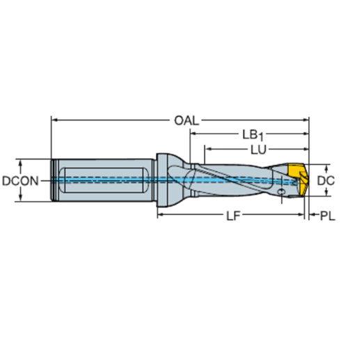 Фото 2: 870-1150-9L16-8 корпусное сверло под головку 