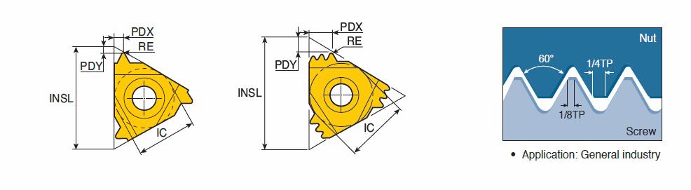 Фото 2: 16IL 1.00 ISO TT7010 резьбовая пластина TaeguTec
